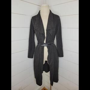 NWOT Boutique Blumin Apparel small black long drape cardigan